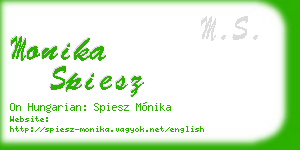 monika spiesz business card